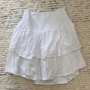 Hollister White Eyelet Mini Skirt